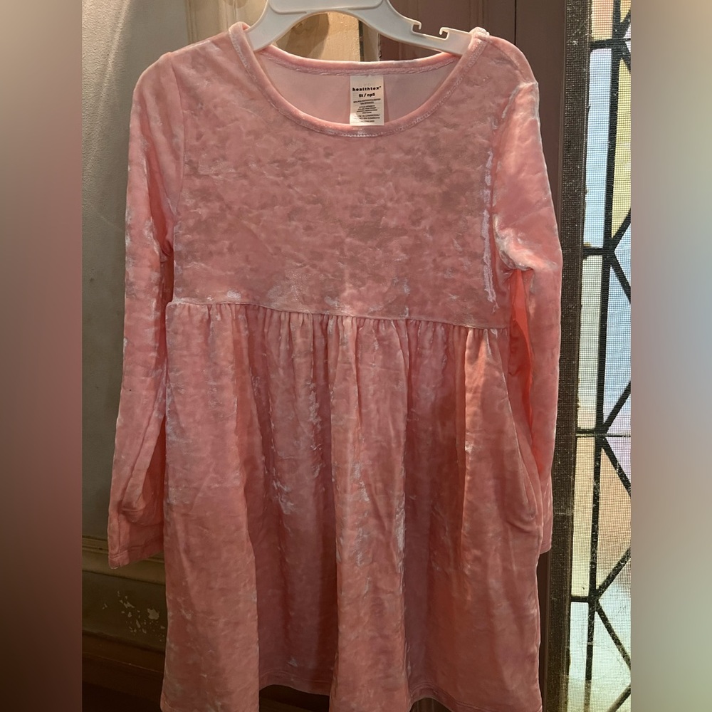 Healthtex Pink Velvet Dress